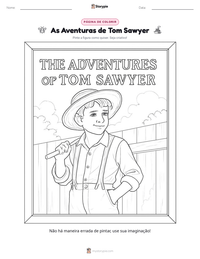 Prévia da folha de atividades imprimível As Aventuras de Tom Sawyer