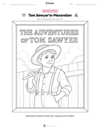 Tom Sawyer'ın Maceraları yazdırılabilir çalışma sayfası önizlemesi