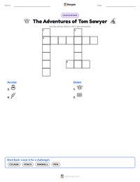 The Adventures of Tom Sawyer printable worksheet preview