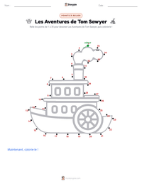 Aperçu de la feuille de travail imprimable Les Aventures de Tom Sawyer
