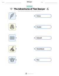The Adventures of Tom Sawyer printable worksheet preview
