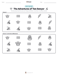 The Adventures of Tom Sawyer printable worksheet preview