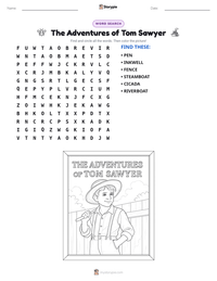 The Adventures of Tom Sawyer printable worksheet preview