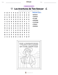Aperçu de la feuille de travail imprimable Les Aventures de Tom Sawyer