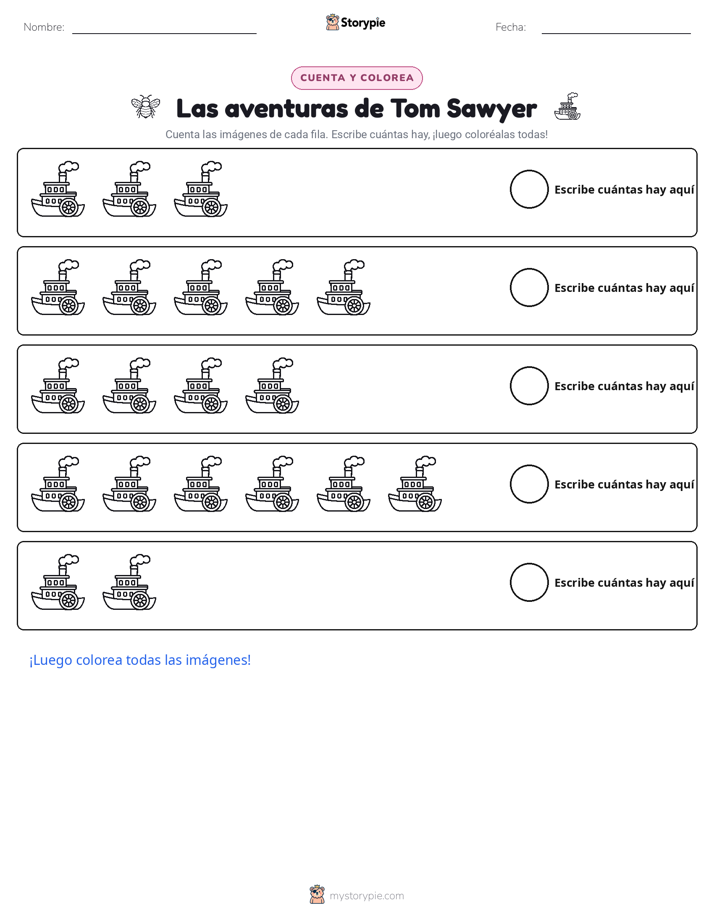 Contar y Colorear