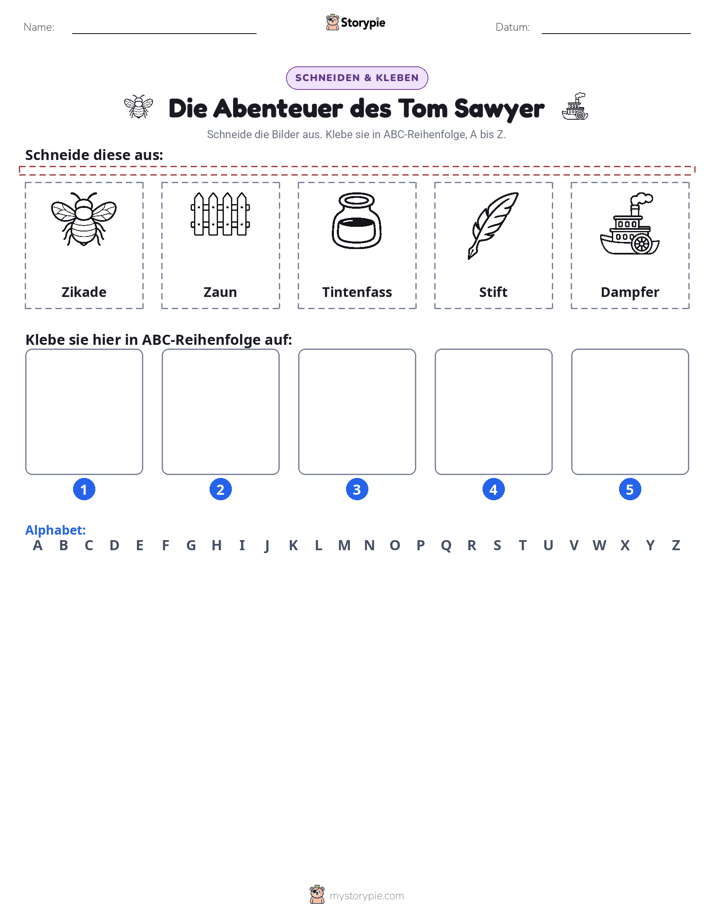 Schneiden & Einfügen Alphabet