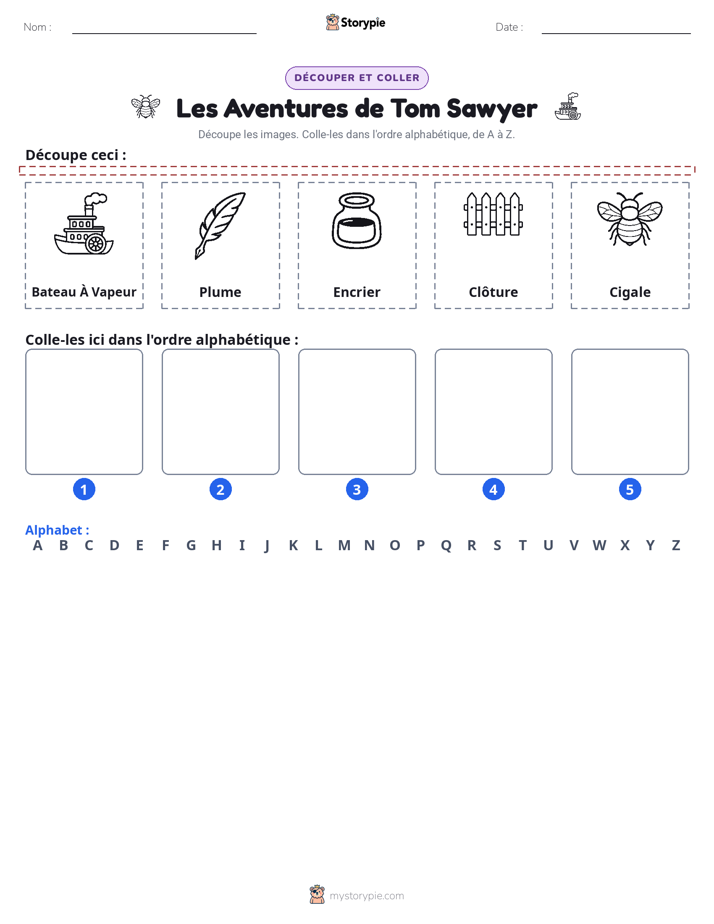 Découper & Coller l'Alphabet