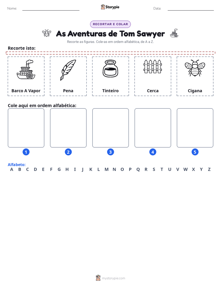 Recortar & Colar Alfabeto