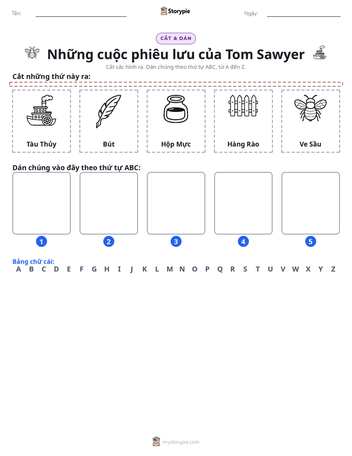 Cắt & Dán Chữ Cái