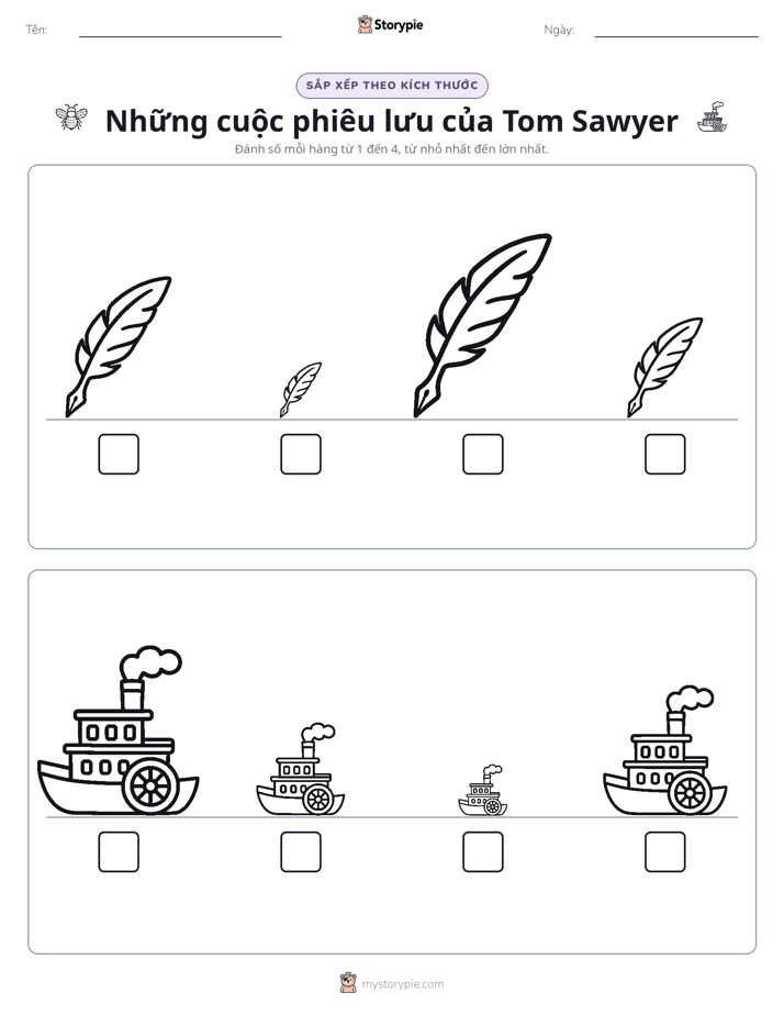 Thứ Tự Kích Thước