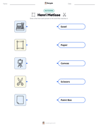 Henri Matisse printable worksheet preview