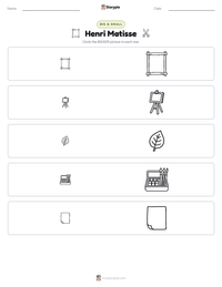 Henri Matisse printable worksheet preview