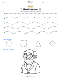 Henri Matisse printable worksheet preview