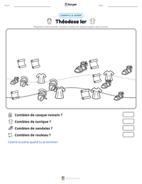 Aperçu de la feuille de travail imprimable Théodose Ier