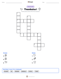 Theodosius I printable worksheet preview