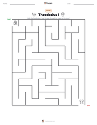 Theodosius I printable worksheet preview