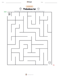 Aperçu de la feuille de travail imprimable Théodose Ier