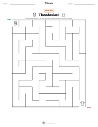 Theodosius I afdrukbare werkblad voorbeeld