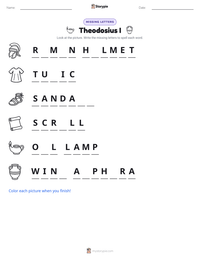 Theodosius I printable worksheet preview