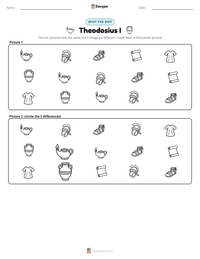 Theodosius I printable worksheet preview