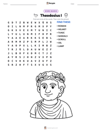 Theodosius I printable worksheet preview