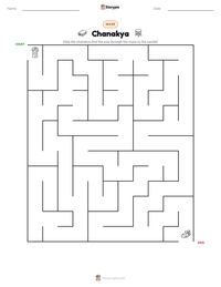 Chanakya printable worksheet preview