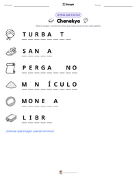 Vista previa de la hoja de trabajo imprimible de Chanakya