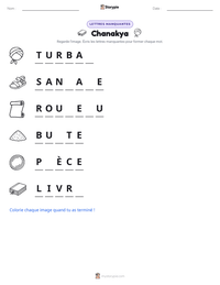 Aperçu de la feuille de travail imprimable Chanakya