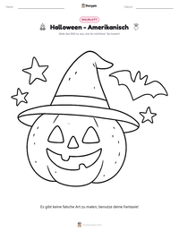 Halloween - Amerikanisch druckbare Arbeitsblatt Vorschau