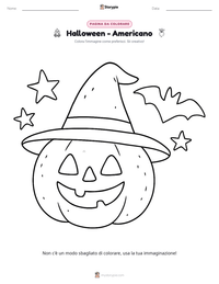 Anteprima della scheda stampabile di Halloween - Americano