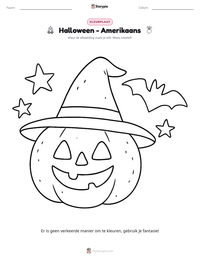 Halloween - Amerikaans afdrukbare werkblad voorbeeld