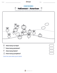 Halloween - American printable worksheet preview