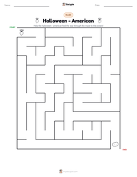 Halloween - American printable worksheet preview