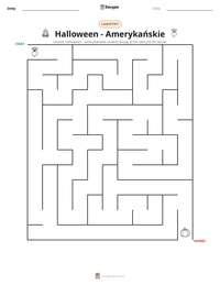 Podgląd drukowalnego arkusza ćwiczeń Halloween - Amerykańskie
