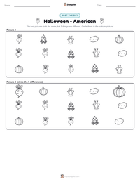Halloween - American printable worksheet preview