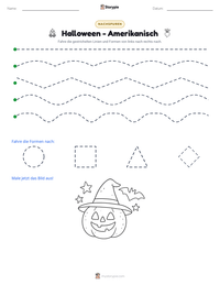 Halloween - Amerikanisch druckbare Arbeitsblatt Vorschau