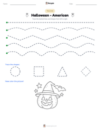 Halloween - American printable worksheet preview