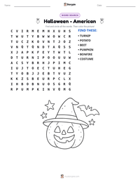 Halloween - American printable worksheet preview