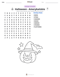 Podgląd drukowalnego arkusza ćwiczeń Halloween - Amerykańskie