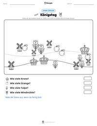Königstag druckbare Arbeitsblatt Vorschau