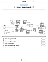 King's Day - Dutch printable worksheet preview