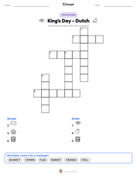King's Day - Dutch printable worksheet preview