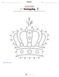 Koningsdag afdrukbare werkblad voorbeeld