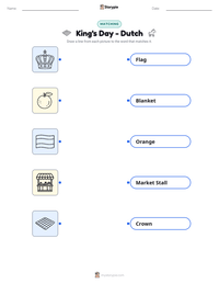 King's Day - Dutch printable worksheet preview
