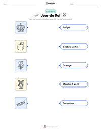 Aperçu de la feuille de travail imprimable Jour du Roi