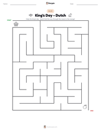 King's Day - Dutch printable worksheet preview