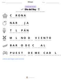 Vista previa de la hoja de trabajo imprimible de Día del Rey