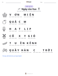 Xem trước tài liệu in sẵn Ngày của Vua
