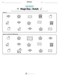King's Day - Dutch printable worksheet preview