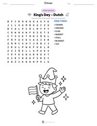 King's Day - Dutch printable worksheet preview